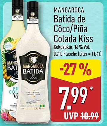 Mangaroca Batida de Côco/Piña Colada Kiss - Kokoslikör 0,7 L