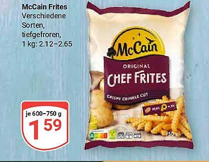 McCain Frites - verschiedene Sorten, tiefgefroren