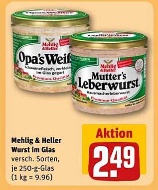 Mehlig & Heller Wurst im Glas – Opa's Weiße und Mutter's Leberwurst