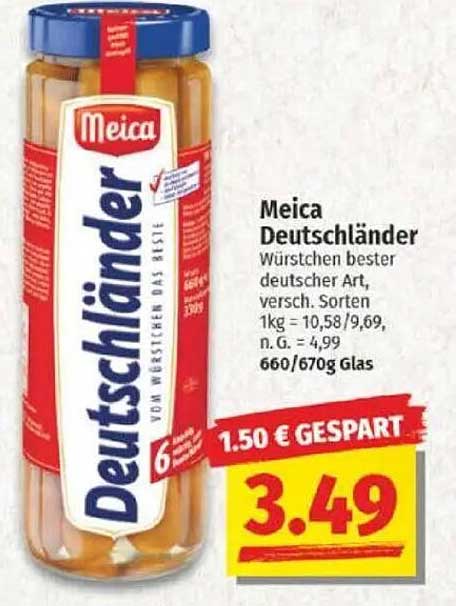 Meica Deutschländer Würstchen bester deutscher Art