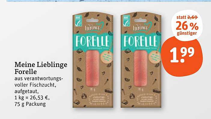 Meine Lieblinge Forelle – 75 g Packung