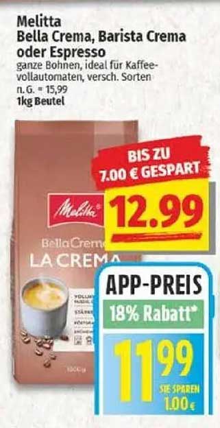 Melitta Bella Crema, Barista Crema oder Espresso