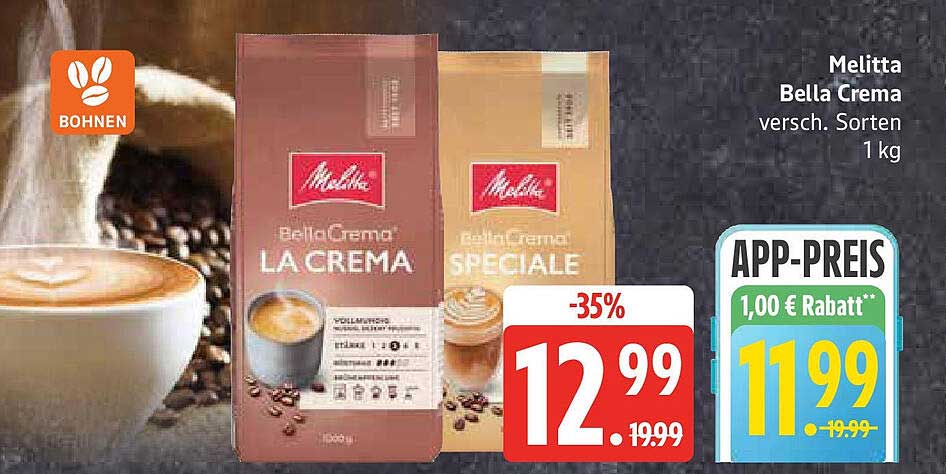 Melitta Bella Crema verschieden Sorten 1 kg
