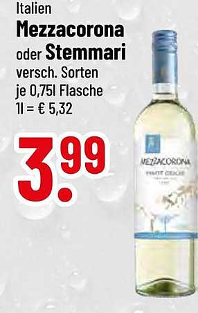 Mezzacorona oder Stemmari - Italienischer Weißwein 0,75l