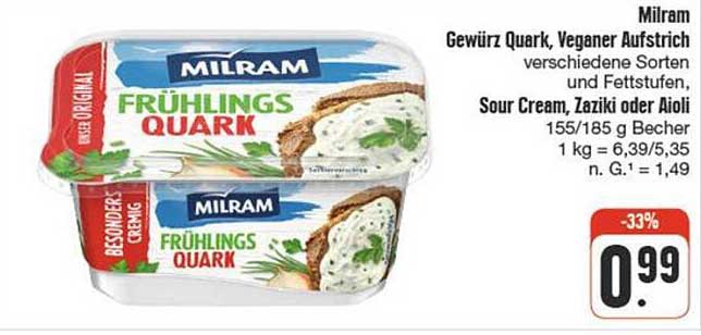 Milram Frühlings Quark – Gewürz Quark, Veganer Aufstrich