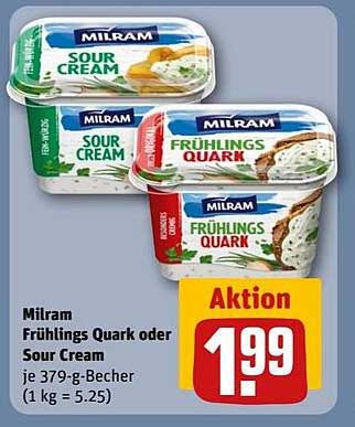 Milram Frühlings Quark oder Sour Cream