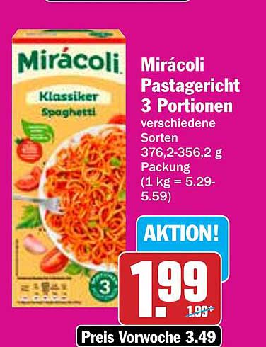 Mirácoli Pastagericht 3 Portionen