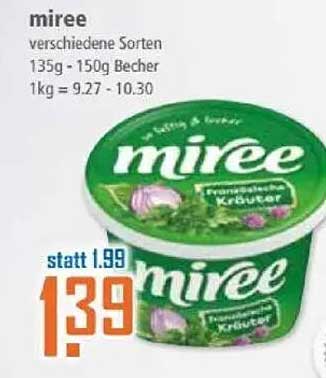 Miree Frischkäse - versch. Sorten (135g-150g Becher)