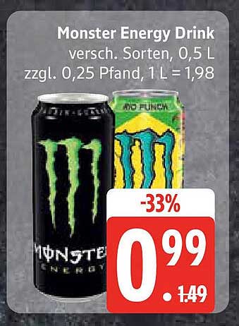 Monster Energy Drink, 0,5 L, versch. Sorten