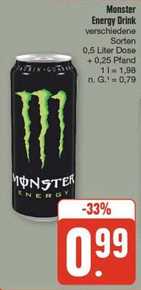 Monster Energy Drink verschiedene Sorten 0,5 Liter Dose