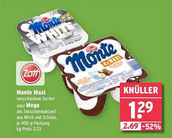 Monte Maxi verschiedene Sorten oder Mega