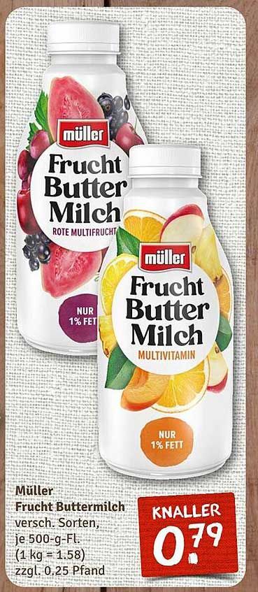 Müller Frucht Buttermilch - Verschiedene Sorten