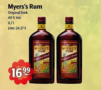 Myers's Rum Original Dark 0,7 l - 40 % Vol