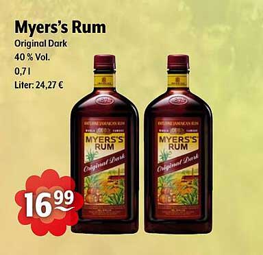 Myers’s Rum Original Dark 0,7l - 40 % Vol.