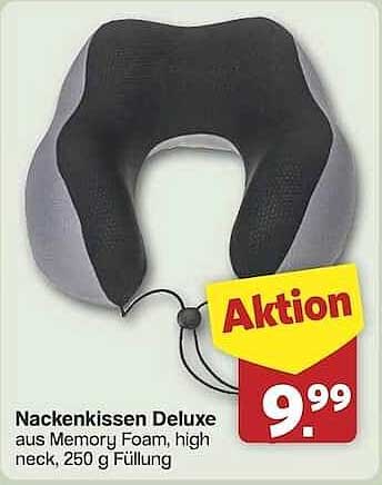 Nacken-kissen Deluxe aus Memory Foam, high neck, 250 g Füllung