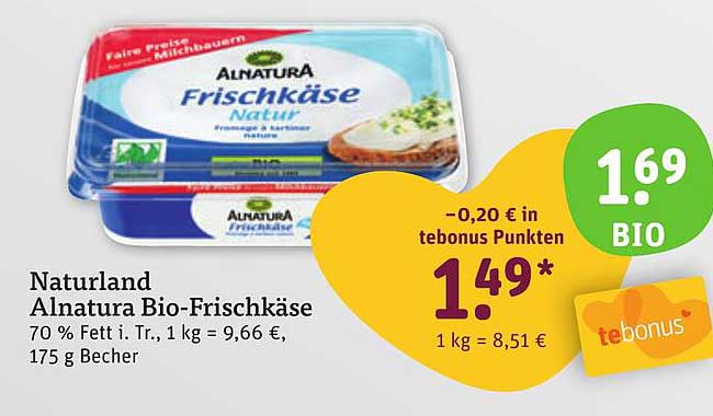 Naturland Alnatura Bio-Frischkäse Natur