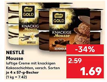NESTLÉ Gold Knackige Mousse – Variation aus Schokolade und Vanille