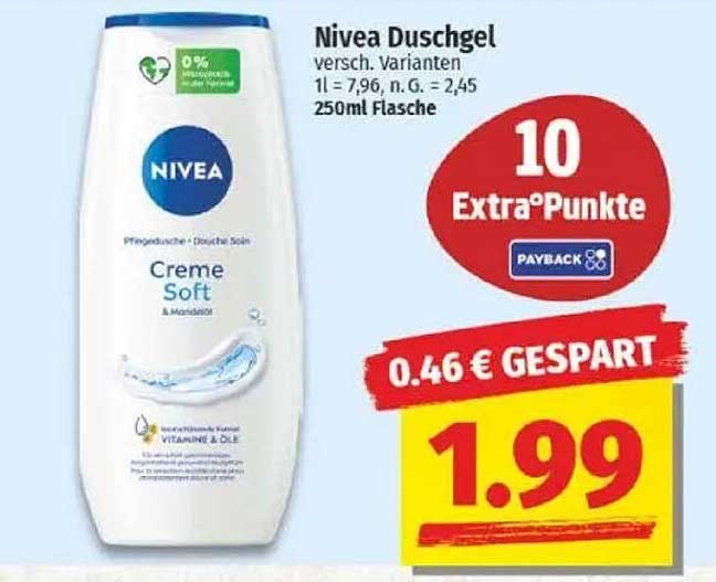 Nivea Duschgel - Creme Soft & Mandelöl 250ml Flasche