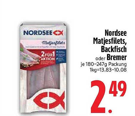 Nordsee Matjesfilets, Backfisch oder Bremer