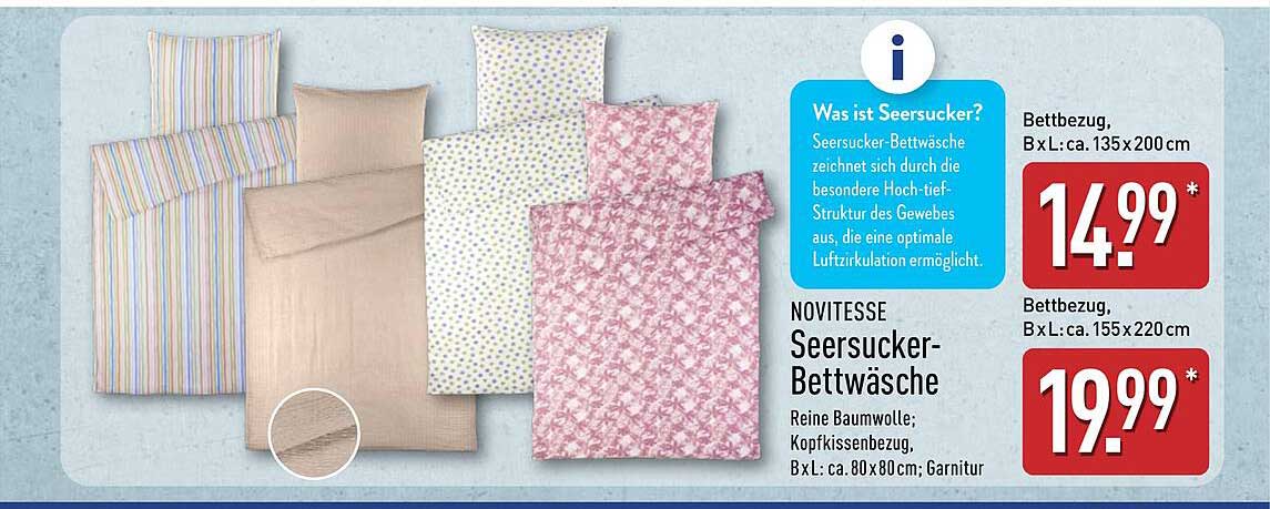 NOVITESSE Seersucker-Bettwäsche
