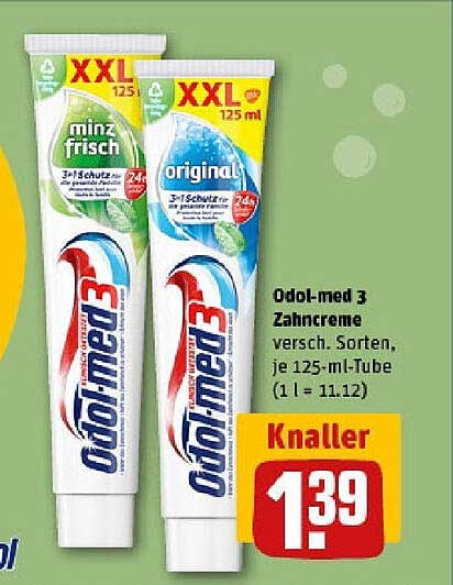 Odol-med 3 Zahnpasta 125 ml – verschiedene Sorten