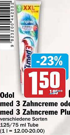 Odol med 3 Zahnpasta oder Odol med 3 Zahnpasta Plus 125/75 ml