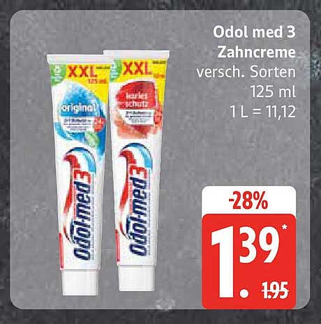 Odol med 3 Zahnpasta - Verschiedene Sorten 125 ml