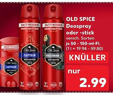 OLD SPICE Deospray oder -stick versch. Sorten je 50 - 150 ml