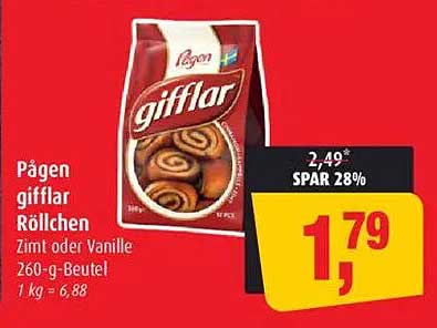 Päggens gifflar Zimt oder Vanille 260-g-Beutel