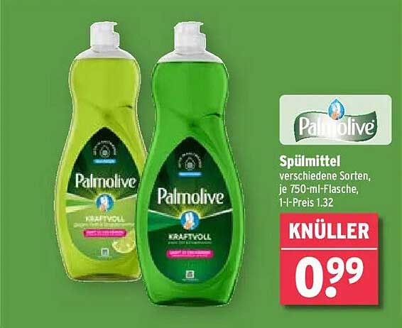 Palmolive Spülmittel, verschiedene Sorten, je 750-ml-Flasche