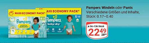 Pampers Windeln oder Pants - Maxi Economy Pack