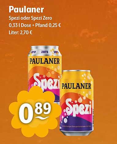 Paulaner Spezi oder Spezi Zero 0,33 l Dose