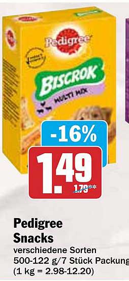 Pedigree Snacks Biscrok Multi Mix - verschiedene Sorten