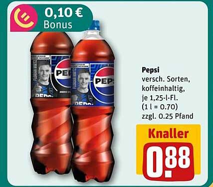Pepsi 1,25-Liter-Flasche - Verschiedene Sorten, koffeinhaltig
