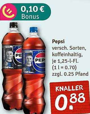 Pepsi, verschiedene Sorten, 1,25 l Flasche