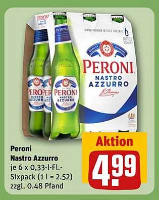 Peroni Nastro Azzurro 6 x 0,33 l - Sixpack