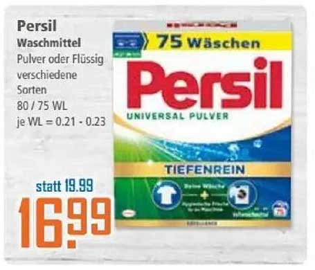 Persil Waschmittel Pulver oder Flüssig verschiedene Sorten 80 / 75 WL