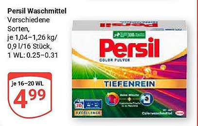 Persil Waschmittel – Verschiedene Sorten, je 1,04–1,26 kg