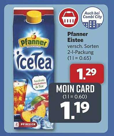 Pfanner Eistee verschieden Sorten 2-l-Packung