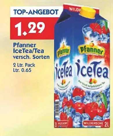 Pfanner IceTea/Tee verschiedene Sorten 2 Ltr. Pack