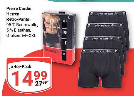 Pierre Cardin Herren-Retro-Pants 4er-Pack