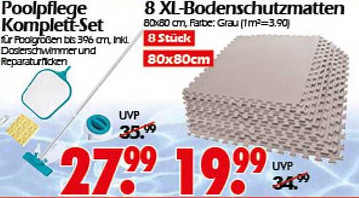 Poolpflege Komplett-Set für Pools bis 396 cm