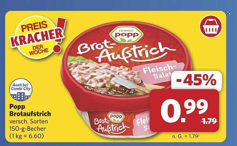 Popp Brotaufstrich Fleischsalat 150 g