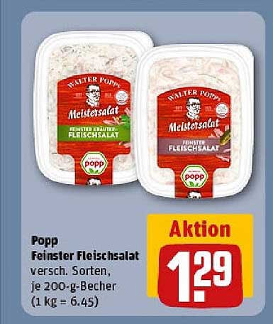 Popp Feiner Fleischsalat 200-g-Becher