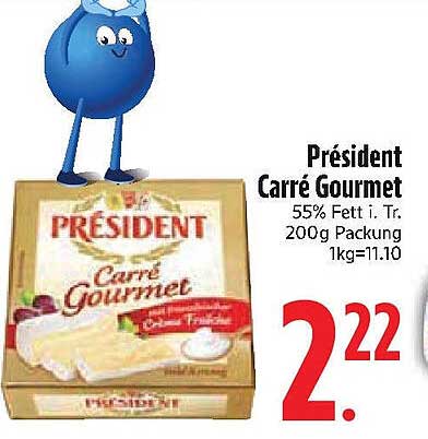 Président Carré Gourmet 200g