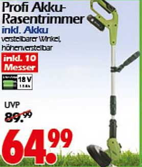 Profi Akku-Rasentrimmer inkl. Akku