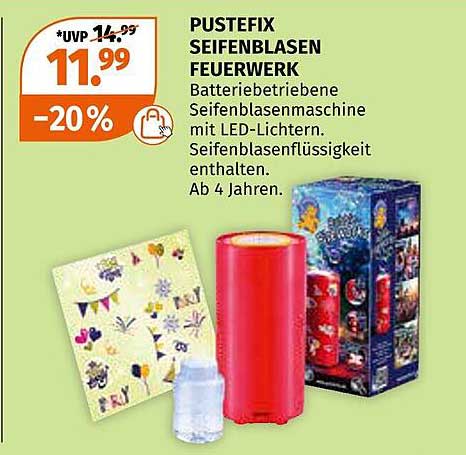 PUSTEFIX SEIFENBLASEN FEUERWERK