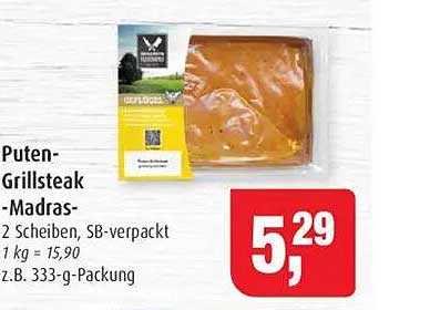 Puten-Grillsteak - Madras - 2 Scheiben, SB-verpackt