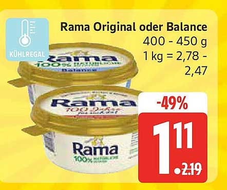 Rama Original oder Balance 400 - 450 g