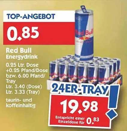 Red Bull Energy Drink 0,25 L Dose zum Top-Preis